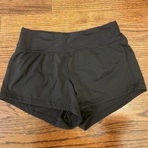 Lululemon Black Mesh Perforated Speed Shorts